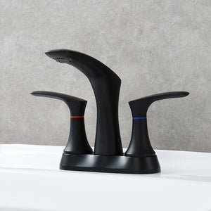 3 Holes Double Handle Stainless Steel Hot And Cold Bathroom Faucets