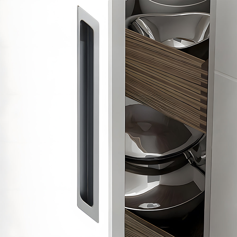 Long Aluminum Recessed Finger Pulls
