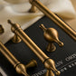 French Retro Turned Brass Cabinet Pulls and Knobs