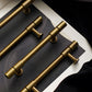 Vintage Bronze Solid Brass T-Bar Cabinet Pulls and Knobs