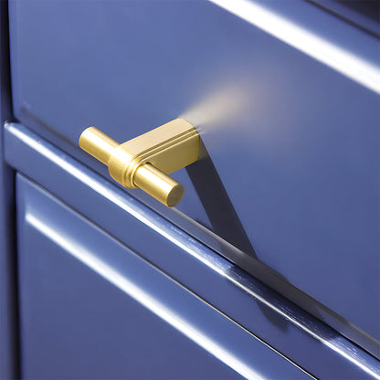 French Brass Round Bar Cabinet Pulls for Wardrobes