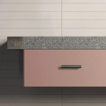 Gold / Gray Ribbed Round Bar Cabinet Handle and Drawer Pull