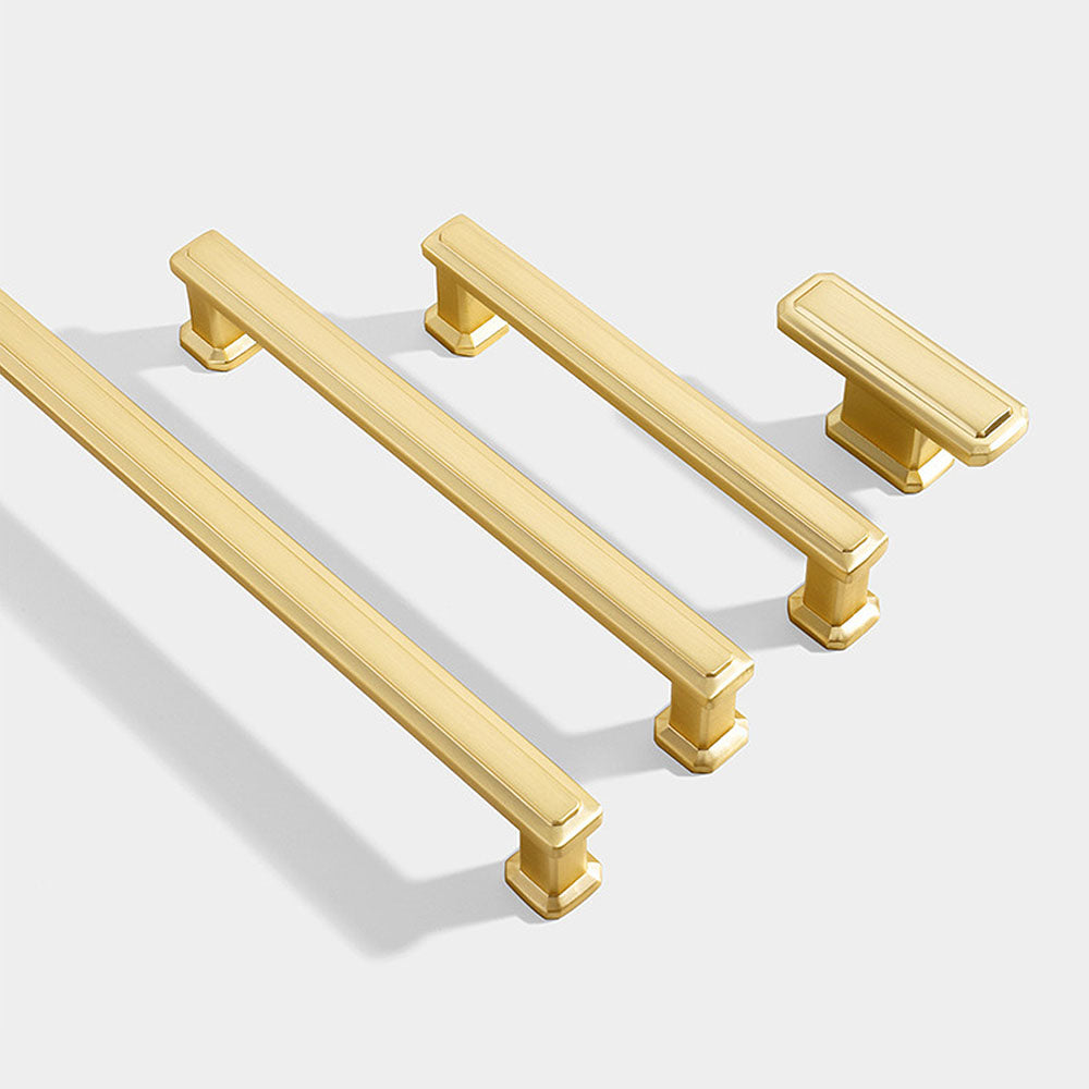 Stepped Rectangular Cabinet Pulls and T-Knobs