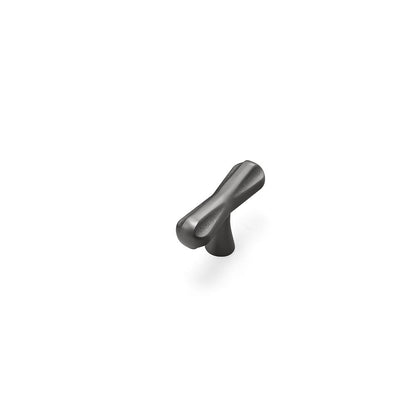 Curved Zinc Alloy Cabinet Pulls in Gold and Dark Gray