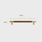 Cowhide Brass Cabinet Pulls and Knobs, Brown / Black Options