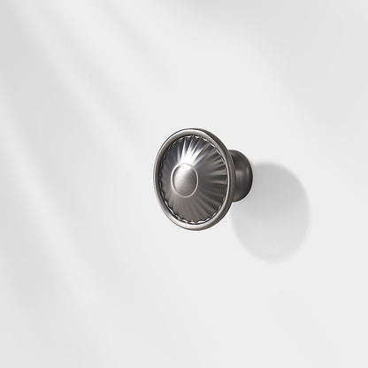 Fluted Arched Cabinet Pulls and Round Knobs, Gold / Gray