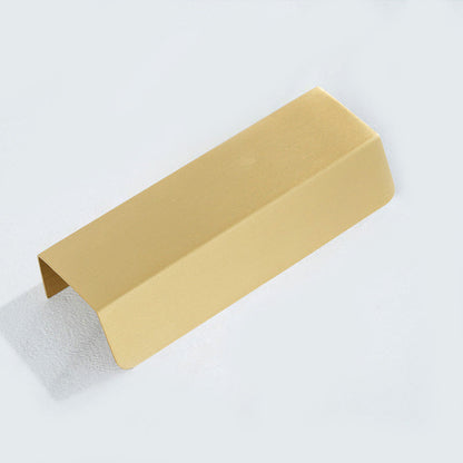 Brass Hidden Finger Cabinet Pulls with Brushed Gold Finish
