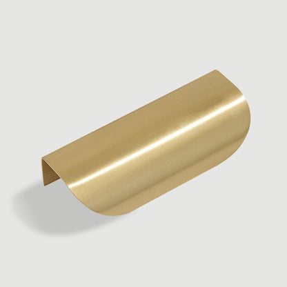 Gold Brass Half-Round Cabinet Finger Pulls