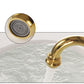 Double Handle Vintage Brass Bathroom Faucets For 3 Hole Sink