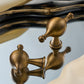 French Retro Turned Brass Cabinet Pulls and Knobs