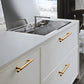 Gold Round Bar Cabinet Pulls and Drawer Handles