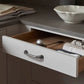 Fluted Arched Cabinet Pulls and Round Knobs, Gold / Gray