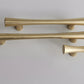 Gold Curved Cabinet Handles, Zinc Alloy T-Bar Pulls