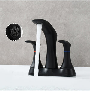 3 Holes Double Handle Stainless Steel Hot And Cold Bathroom Faucets