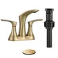 3 Holes Double Handle Stainless Steel Hot And Cold Bathroom Faucets