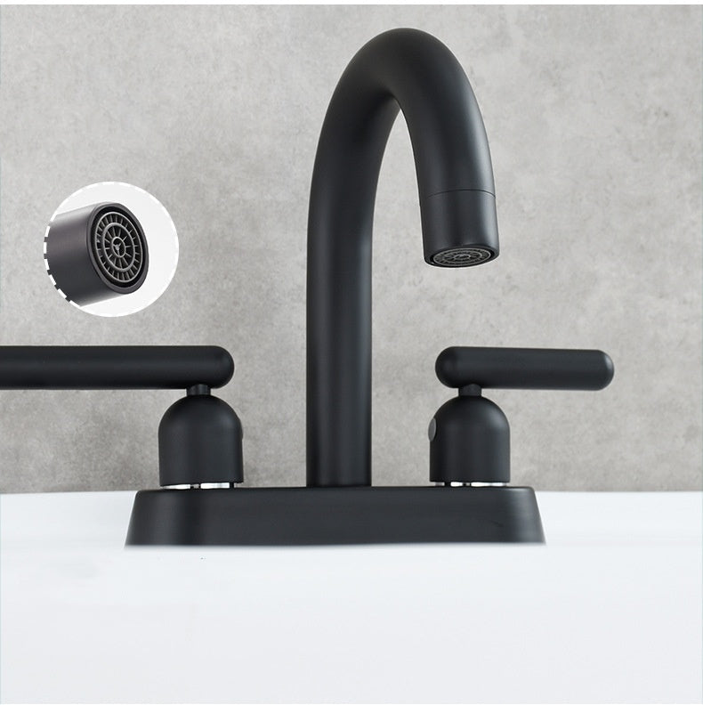 Tempra Modern Three-Hole Two-Handle Bathroom Sink Faucet