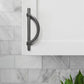 Brushed Gray Half Moon Cabinet Pulls and Drawer Handles