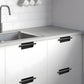 Art Deco Recessed Cabinet Pulls with Round Bar Handle