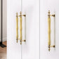 Colorful Ceramic Cabinet Pulls and Knobs with Gold-Tone Trim