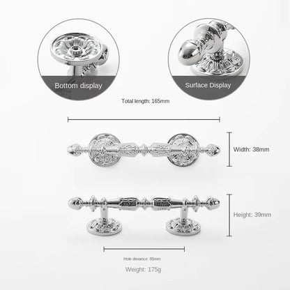 Polished Silver Floral Cabinet Pulls and Knobs