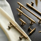 Antique Brass Round Bar Cabinet Pulls and Knobs