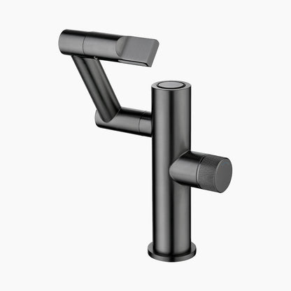 Luxora Modern Height-Adjustable Single-Handle Bathroom Sink Faucet with LED Temperature Display