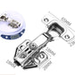 Cabinet Hinges Soft Close Hinges For Frameless Kitchen Cabinets Door 1.2mm Thickness Stainless Steel Nickel Plated Finish