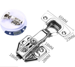Cabinet Hinges Soft Close Hinges For Frameless Kitchen Cabinets Door 1.2mm Thickness Stainless Steel Nickel Plated Finish