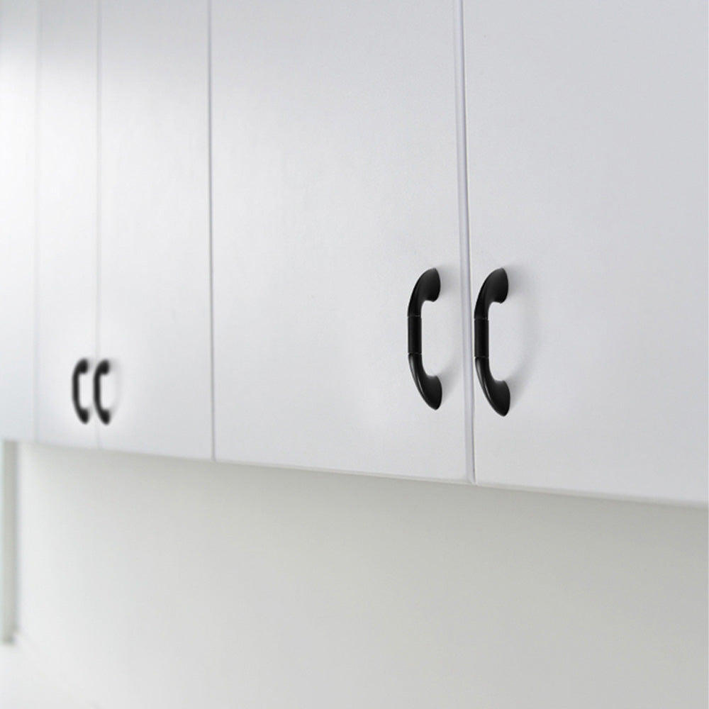 Round Bar Cabinet Pulls with Curved Tapered Feet
