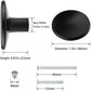 Black Round Drawer Knobs Solid For Kitchen Cabinets Door