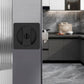 Matte Black Rounded Square Pocket Door Lock for Sliding Doors