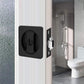 Matte Black Rounded Square Pocket Door Lock for Sliding Doors