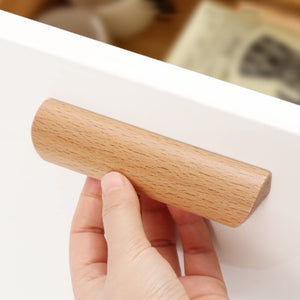 Solid Wood Half-Round Cabinet Finger Pulls