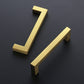 Gold Square Brushed Brass Kitchen Handles