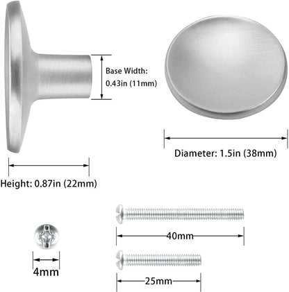 Round Solid Cabinet Drawer Knobs for Cupboard Hardware