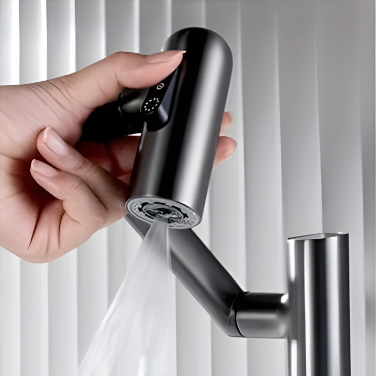 Flexible rotation designed to improve sink access and usability