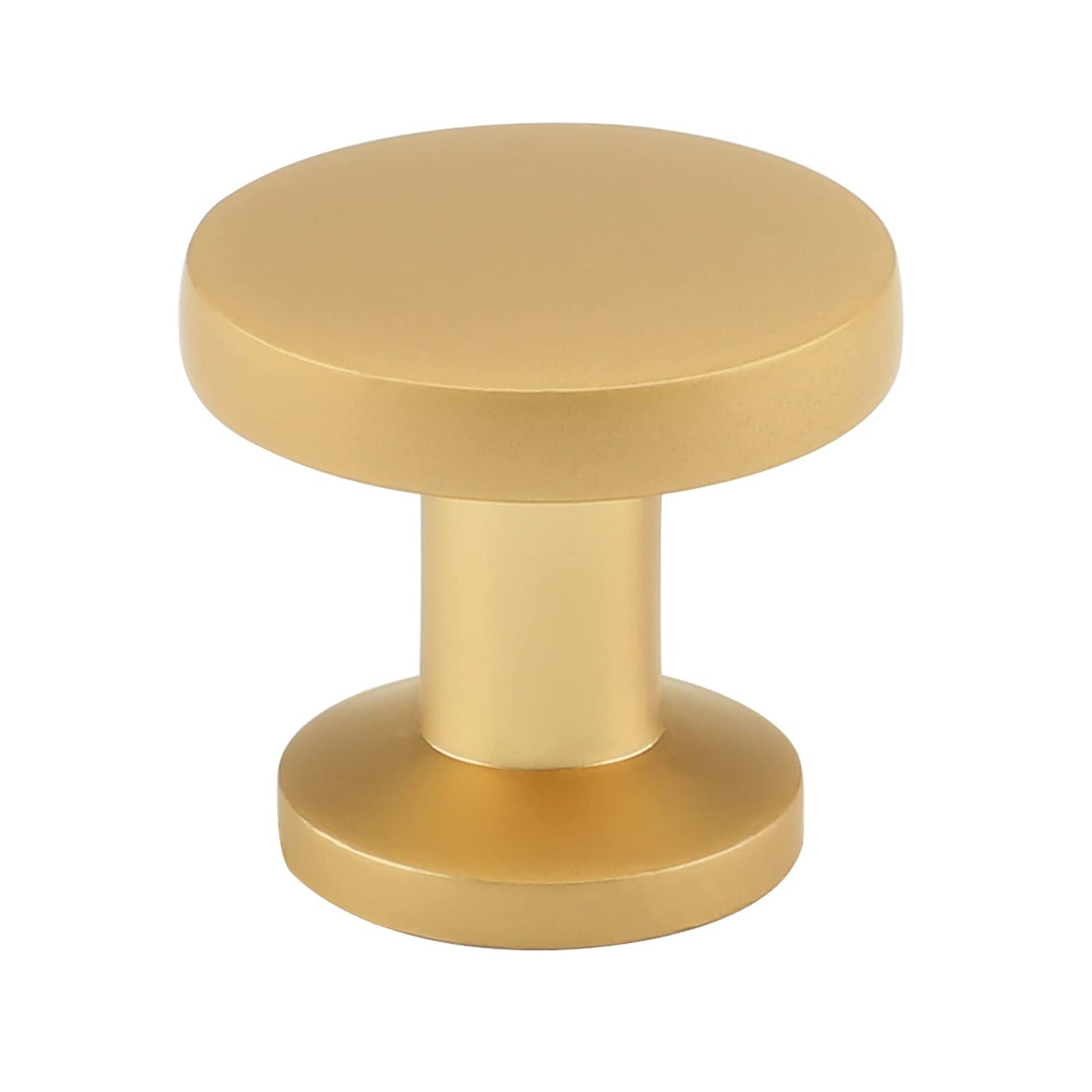 Brushed Brass Round Cabinet Knobs, 29 mm
