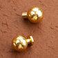 Hammered Gold Brass Cabinet Knobs, Single Hole