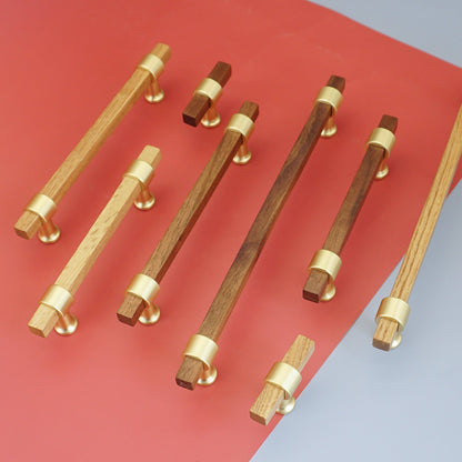 Wood Square Bar Cabinet Pulls and T-Knobs for Wardrobes