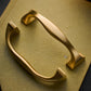 Wide Arched Brass Cabinet Pulls and Drawer Handles