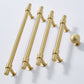 Gold Brass T-Bar Cabinet Handles and Matching Knobs
