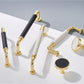 Polished Gold Leather Cabinet Pulls and Knobs