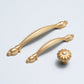 Gold Zinc Alloy Cabinet Handles and Flower Knobs