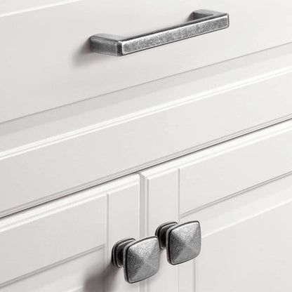 Antique Silver Cabinet Handles, Drawer Pulls and Square Knobs