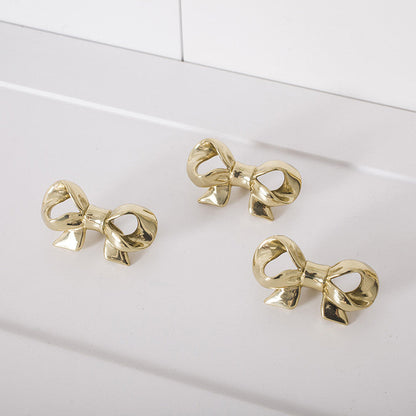 Solid Brass Bow Drawer Knobs