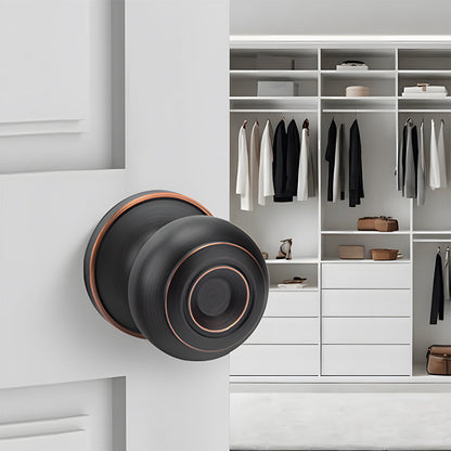 Round Interior Door Knobs with Dummy, Passage and Privacy Options