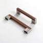 Walnut Wood T-Bar Cabinet Pulls and Drawer Handles