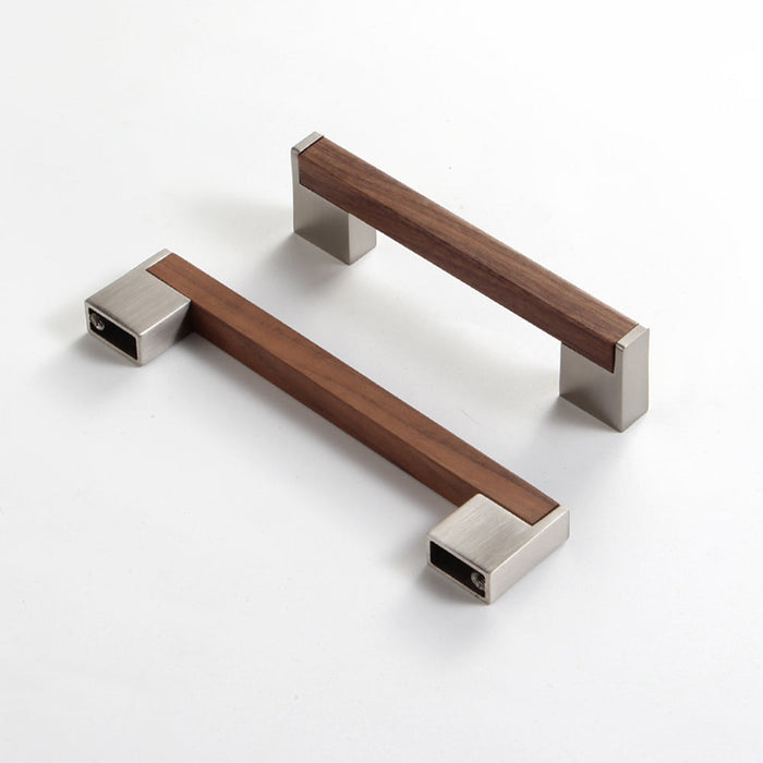 Walnut Wood T-Bar Cabinet Pulls and Drawer Handles