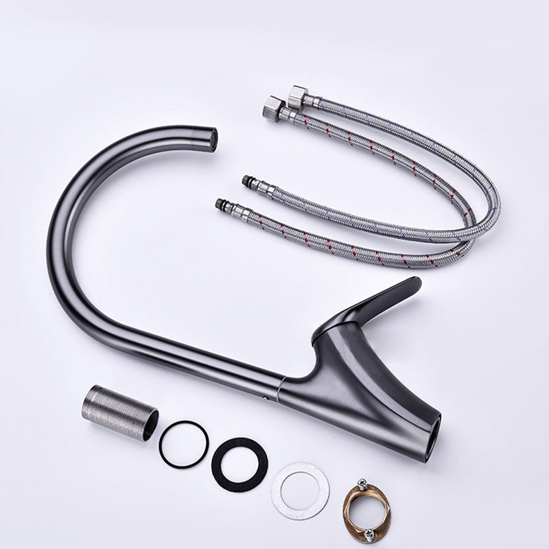 Brushed 360° Swivel Hot and Cold Kitchen Faucet
