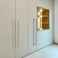 Two-Tone Ribbed Aluminum Alloy Cabinet and Drawer Pulls